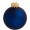 Individuell bedruckbare Glas-Christbaumkugel, 7cm, Goldsplint Krone, ECO-Einzelkarton mit vier Fenstern, cobaltblau matt