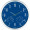 Wanduhr mit Hygro - und Thermometer, blau