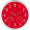 Wanduhr mit Hygro - und Thermometer, rot