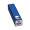 Powerbank 2.200 mAh aus Metall, inkl. Ladekabel, blau