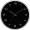 Wanduhr mit Click System, schwarz