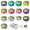 Runde Click-Blechdose 45 mm mit Minties oder Fruchtherzchen, hellgrün