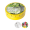 Runde Click-Blechdose 45 mm mit Minties oder Fruchtherzchen, gelb