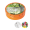 Runde Click-Blechdose 45 mm mit Minties oder Fruchtherzchen, orange