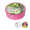 Runde Click-Blechdose 45 mm mit Minties oder Fruchtherzchen, rosa