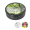 Runde Click-Blechdose 45 mm mit Minties oder Fruchtherzchen, schwarz