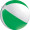 Strandball aus PVC mit einer Segmentlänge von 40 cm, grün
