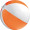 Strandball aus PVC mit einer Segmentlänge von 40 cm, orange