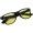 Sonnenbrille mit farbigen Gläsern, gelb