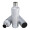 Thermotrinkflasche RETUMBLER-mySTEELONE, silber, schwarz, schwarz