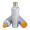 Thermotrinkflasche RETUMBLER-mySTEELONE, silber, orange, orange