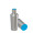 Thermotrinkflasche RETUMBLER-myDRINQEO 500, silber, cyan, cyan