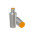 Thermotrinkflasche RETUMBLER-myDRINQEO 500, silber, orange, orange