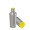 Thermotrinkflasche RETUMBLER-myDRINQEO 500, silber, gelb, gelb