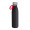 Trinkflasche RETUMBLER-myTOULON GLASS, schwarz, rot