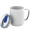 Thermobecher RETUMBLER-myNIZZA CERAMIC, weiß, blau