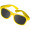 Sonnenbrille aus Kunststoff im Nerdlook, UV 400 Schutz, gelb
