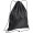 Gymbag aus recyceltem Polyester, schwarz