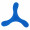 Bumerang "Design", blau