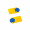 Chiphalter mit 1€-Chip "Beta", blau, gelb