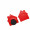 Chiphalter mit 1€-Chip "Haus", schwarz, rot