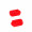Chiphalter mit 1€-Chip "Gamma", rot, rot