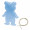 Sicherheits-Reflektor "Bär", blau-transparent