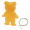 Sicherheits-Reflektor "Bär", orange-transparent