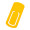 Zettelklammer, gelb