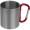 Tasse aus Metall mit Karabinerhaken, 200ml, rot