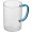 Glastasse mit farbigem Henkel, 250ml, blau