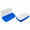 Pillendose "Alpha", weiß, blau