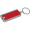 Rechteckiger Schlüsselanhänger mit LED Lämpchen, rot