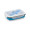 SAFFRON. Lunchbox. Faltbare hermetische Frischhaltebox aus Silikon und PP 640 mL, blau