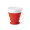 ASTRADA. faltbarer Reisebecher aus Silikon und PP 250 ml, rot