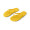 MAUPITI S / M. Bequeme Flip-Flops mit PE-Sohle und PVC-Riemen, gelb