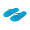 MAUPITI S / M. Bequeme Flip-Flops mit PE-Sohle und PVC-Riemen, hellblau