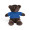 BEAR. Teddybär Plüschtier mit T-Shirt, königsblau