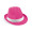MANOLO POLI. Hut aus PP mit weißen Band aus Polyester, rosa