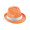 MANOLO POLI. Hut aus PP mit weißen Band aus Polyester, orange