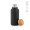 "Volga Bottle" Trinkflasche aus recyceltem Edelstahl, 530 ml mit Korkdeckel, auslaufsicher, schwarz
