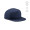 "Cornell Cap" Kappe aus recycelter Baumwolle (280 g/m²) mit Druckknopfverschluss, blau