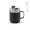 "Shinano Mug" Tasse aus recyceltem Edelstahl, 440 ml mit drehbarem Deckel, doppelwandig, schwarz