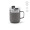 "Shinano Mug" Tasse aus recyceltem Edelstahl, 440 ml mit drehbarem Deckel, doppelwandig, grau