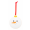 Weihnachtsbaumschmuck, Snowman Skaland, weiß