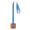 Individuelle Medaille Subdal Colour Square, orange/transparent