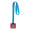 Individuelle Medaille Subdal Colour Square, rot/transparent
