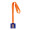 Individuelle Medaille Subdal Colour Square, blau/transparent