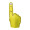 Schaumstoff-Hand Fanly, gelb