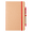 Notizbuch Ginkgo, natur/rot